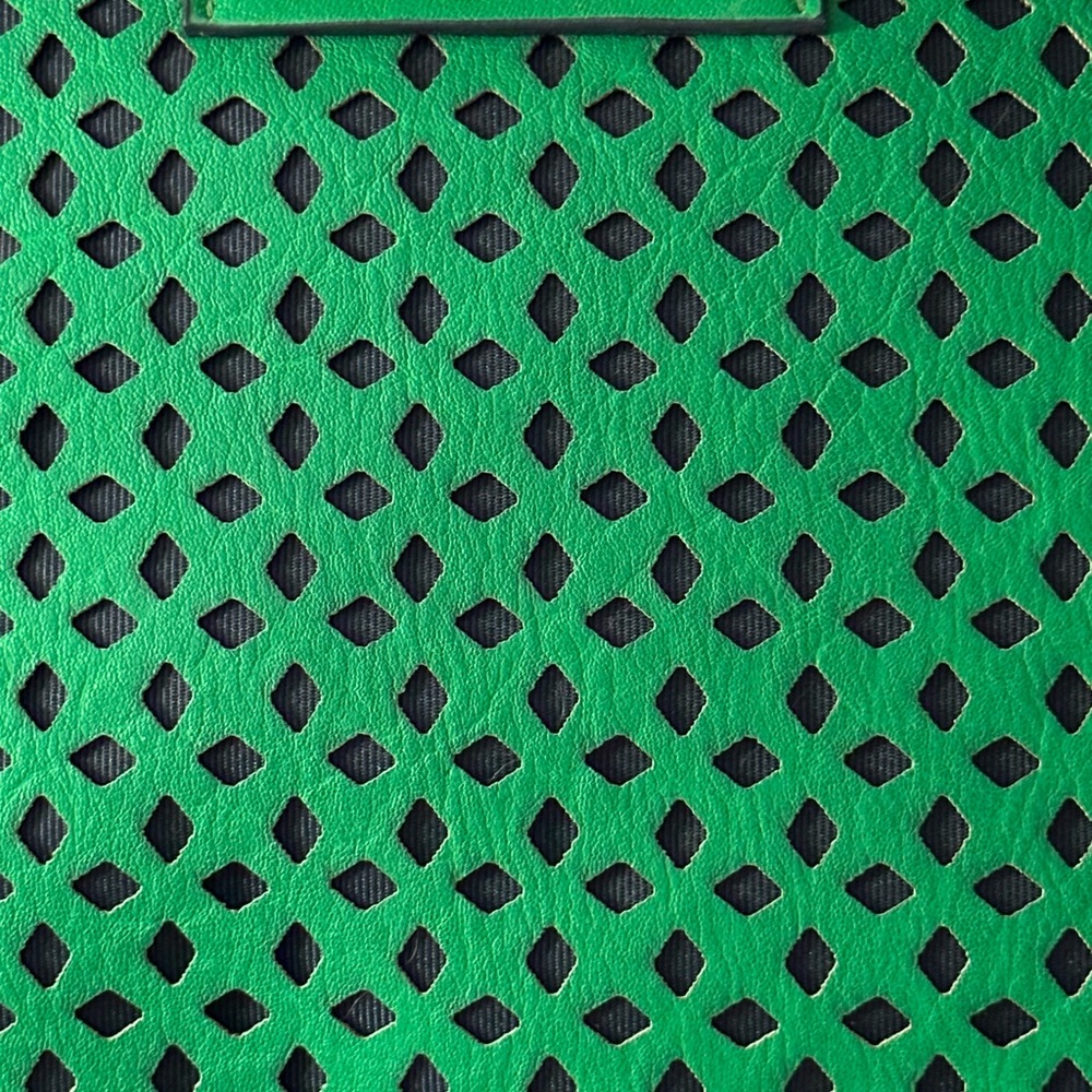 The Limited, Emerald Green, Gold accent Clutch, Faux Leather. - Picture 5 of 7